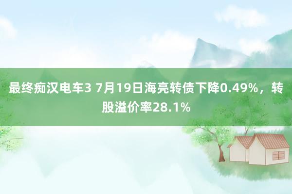 最终痴汉电车3 7月19日海亮转债下降0.49%，转股溢价率28.1%