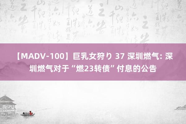 【MADV-100】巨乳女狩り 37 深圳燃气: 深圳燃气对于“燃23转债”付息的公告