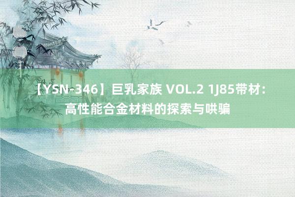 【YSN-346】巨乳家族 VOL.2 1J85带材：高性能合金材料的探索与哄骗