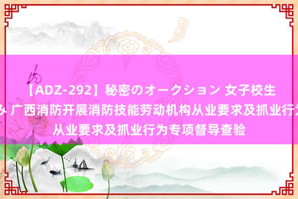 【ADZ-292】秘密のオークション 女子校生売ります なつみ 广西消防开展消防技能劳动机构从业要求及抓业行为专项督导查验