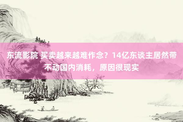 东流影院 买卖越来越难作念？14亿东谈主居然带不动国内消耗，原因很现实