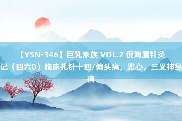 【YSN-346】巨乳家族 VOL.2 倪海厦针灸札记（四六0）临床扎针十四/偏头痛，恶心，三叉神经痛