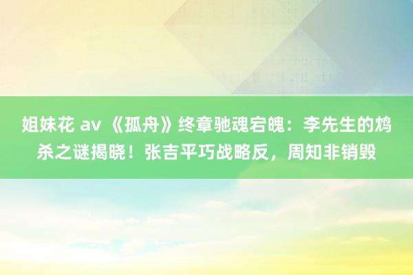 姐妹花 av 《孤舟》终章驰魂宕魄：李先生的鸩杀之谜揭晓！张吉平巧战略反，周知非销毁