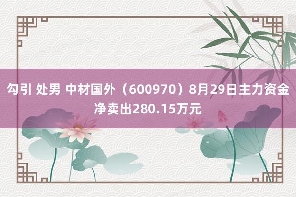 勾引 处男 中材国外（600970）8月29日主力资金净卖出280.15万元