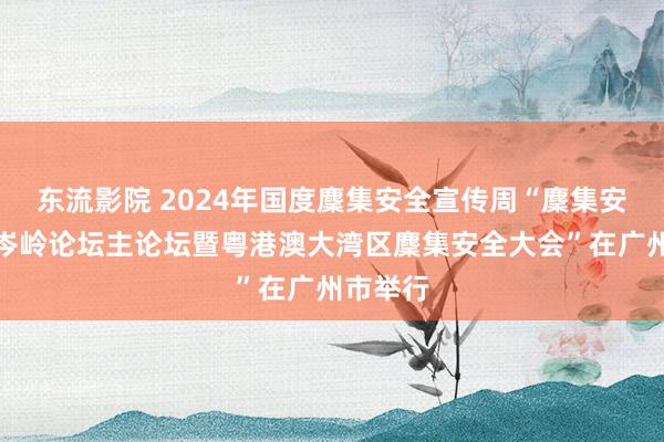 东流影院 2024年国度麇集安全宣传周“麇集安全本领岑岭论坛主论坛暨粤港澳大湾区麇集安全大会”在广州市举行